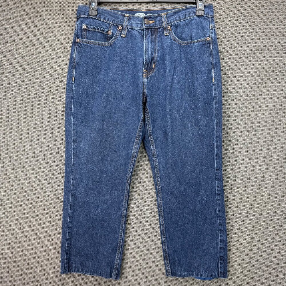 Old Navy Men's Straight Leg Jeans 33x30 Blue Denim 100% Cotton Casual